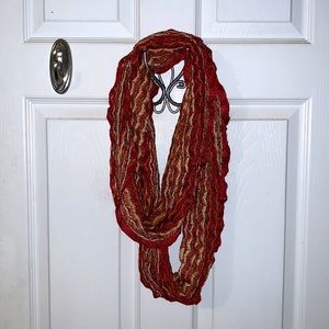 Red Yellow and Orange Infinity Scarf 🧣